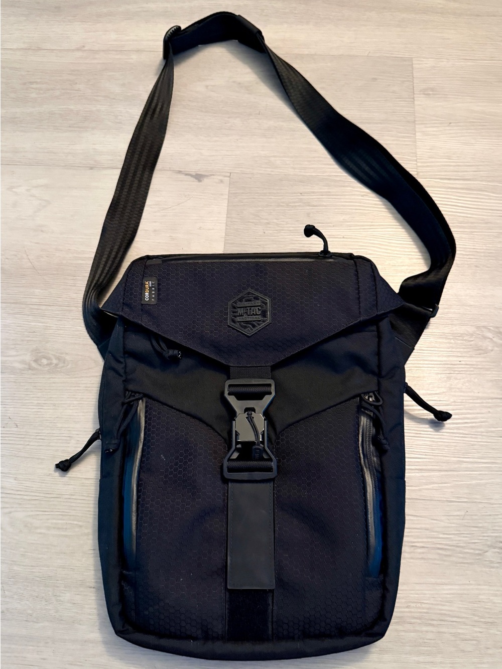 M‑Tac Magnet Shoulder Tactical Bag Elite Hex Black-great For Travel, Hiking, Gym